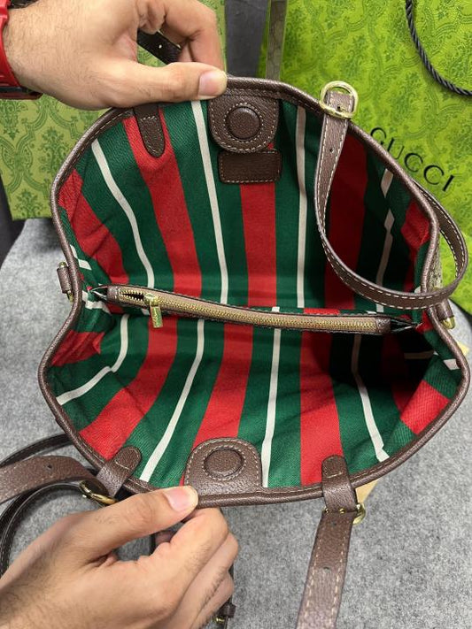 Gucci_GG_Emblem_Medium_Tote_Bag_With_OG_Box_Dust_Cover_&_Carry_Bag_88276_Brown_With_Khakhi