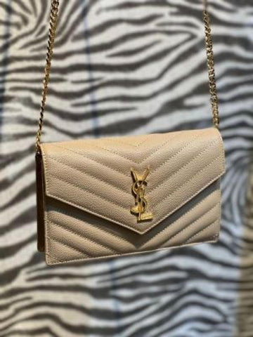 Ysl Envelope Bag apricot With Double Box & Dust Cover