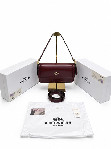 Coach Etta Flap Crossbody Bag With Box And Dust Bag (Red)