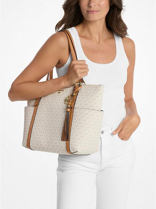 Michaeel kors mk Sullivan Zipper Tote Bag With Dustbag metal logo Tags Etc model 160