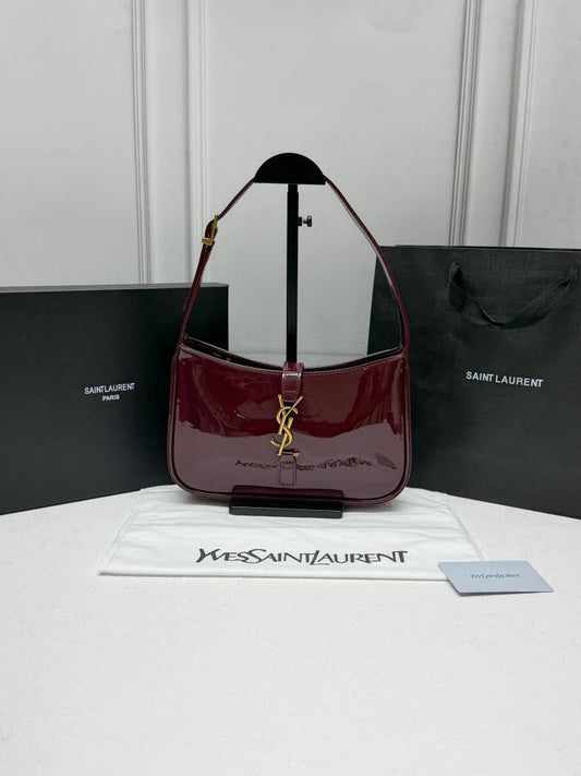 Ysl CB Hobo Patent Leather Shoulder Bag Non Zip Model With Original Box & CarryBag