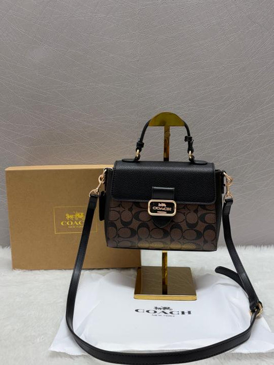 Coachh Morgan Coffee Top Handle Shoulder Bag With Original Box Dustcover Tags