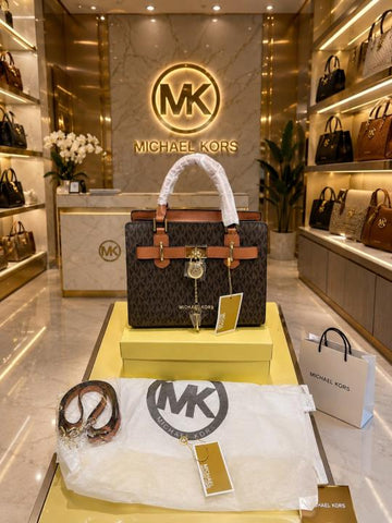 Michael kor.s mk hamilton Satchel Bag With Ogbox Lockey & All Accessories
