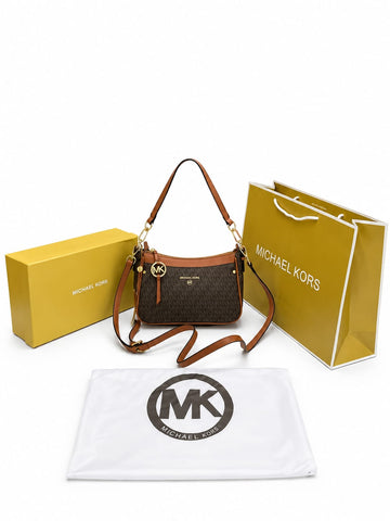 Michael Kor_s Jet Set Logo Crossbody Shoulder Bag With Box And Dust Bag (Brown)