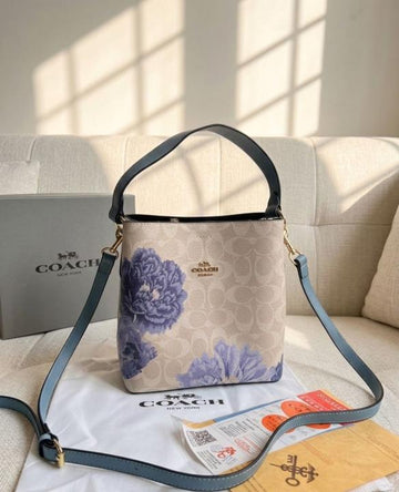 Coach_floral bucket with box premium quality with box