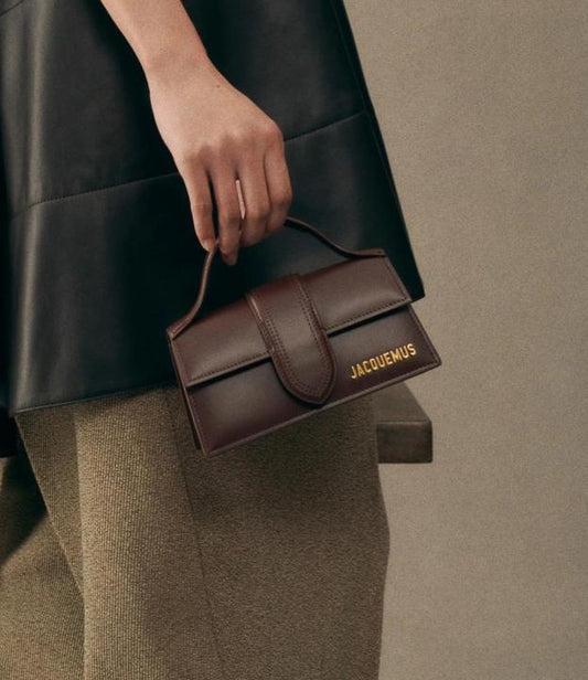 Jacquemus Leather LE Bambino With Sling Strap OG Box & Dust Bag (1120 Coffee)