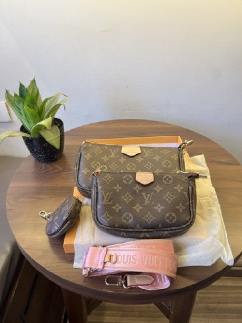 louis vuitton Lv multi pochette with Og wodden box