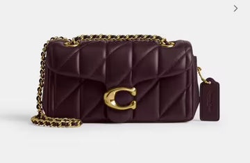Coach Quilted tabby pillow shouder bag with box maroon 643