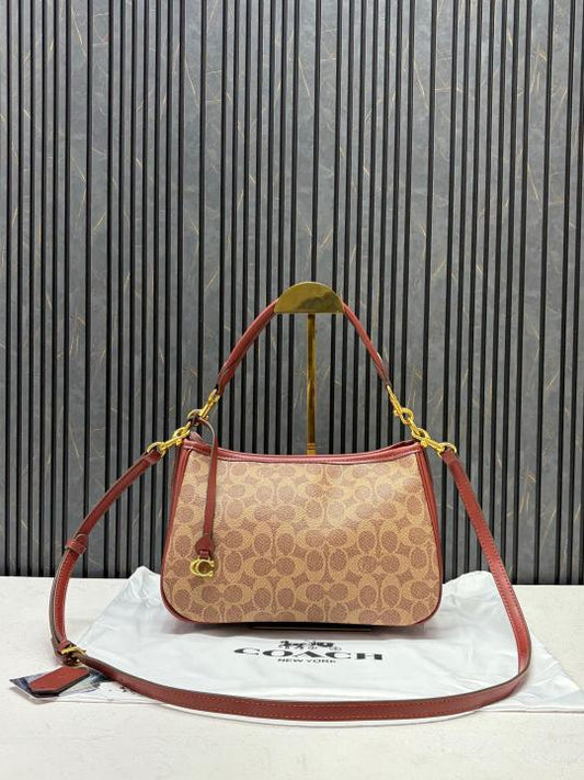 Coachh Cary Medium Shoulder Bag Brown Monogram With Original Dustcover Tags Cards