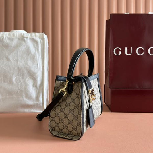 Gucci_Padlock_Medium_Top_Handle_Bag_With_OG_Box_Dust_Cover_Beige_Black