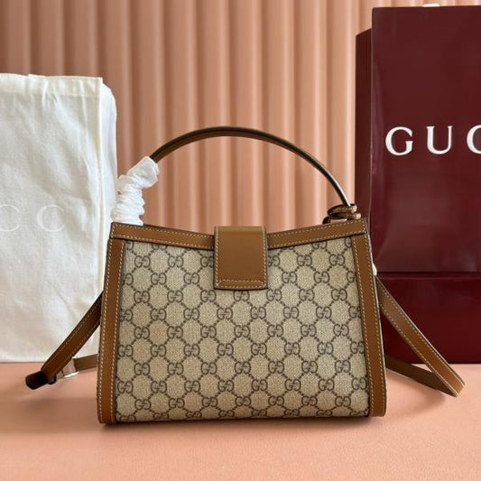 Gucci_Padlock_Medium_Top_Handle_Bag_With_OG_Box_Dust_Cover_Beige_Brown_