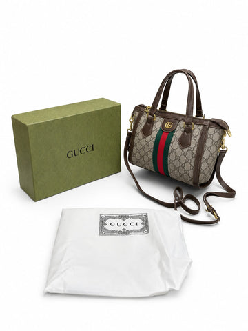 Gucc_i Ophidia GG Supreme Medium Tote Bag With Box And Dust Bag