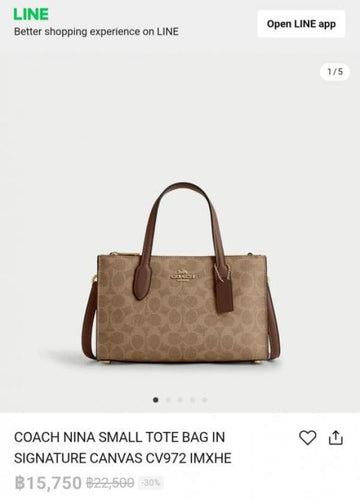 Coach nina mini totebag with ogbox carrybag etc 418