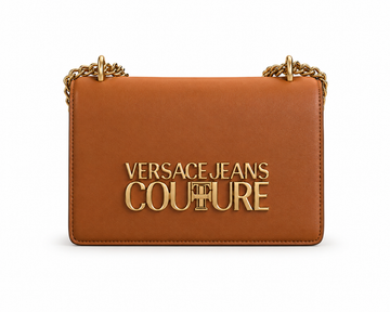 Versace Jeans Couture Saffiano Lock Crossbody Bag With OG Double Box & Dust Bag ribbons etc(khakhi) 598