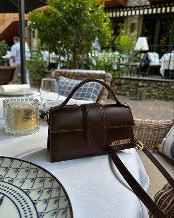 Jacquemus Leather LE Bambino With Sling Strap OG Box & Dust Bag (1120 Coffee)