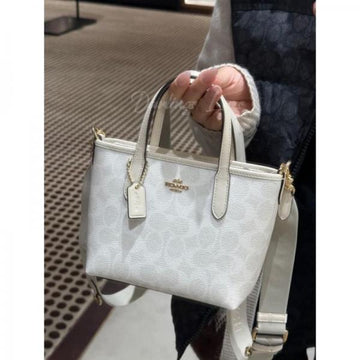 Coach_ City Mini Tote Bag In Signature Canvas Bag With Box