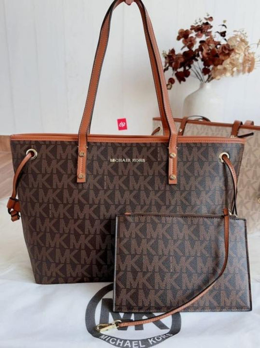 Michael_Kors_MK Voyager Tote Bag With Side Pocket & Dust Bag (Coffee Brown 2003)