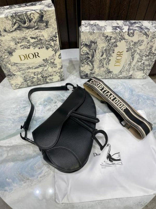 Christian_Dior_Saddle_Bag_Black_Leather_With_OG_Box_Dust_Bag_Black_1806_Black