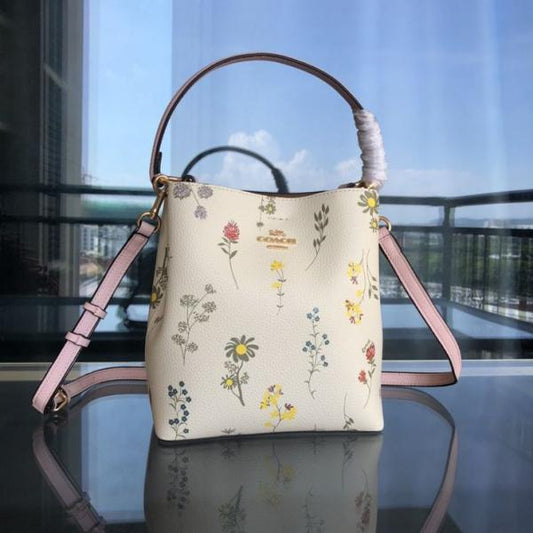 Coach_floral bucket with box premium quality with box