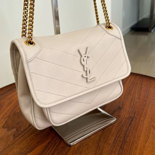 Ysl_Saint_Laurent_Niki_Medium_Chain_Bag_White_Quilted_Crinkled_Leather_With_OG_Box_Carry_Bag__White