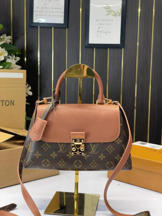 Louis vuitton madeleine top handle bag with double box((M27574-Tan)