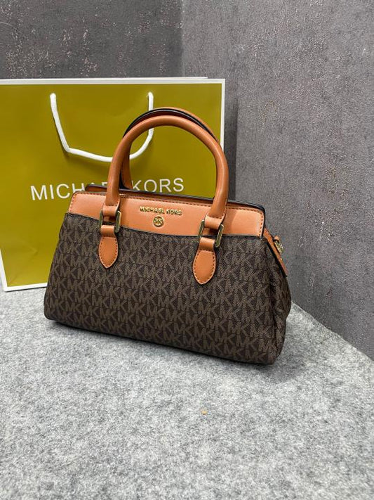 Michael Kors Arden Satchel With Dust Cover 2387 Coffee Brown