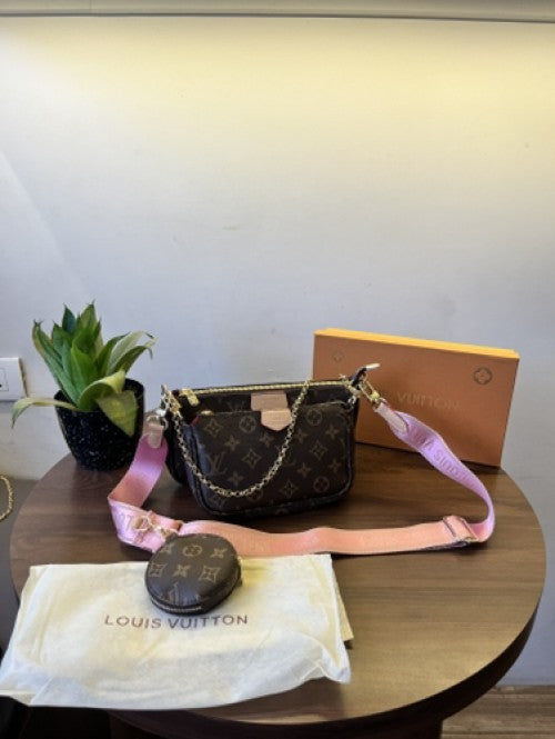 louis vuitton Lv multi pochette with Og wodden box