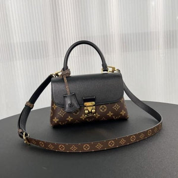 Louis vuitton madeleine top handle bag with double box((M27574-black)