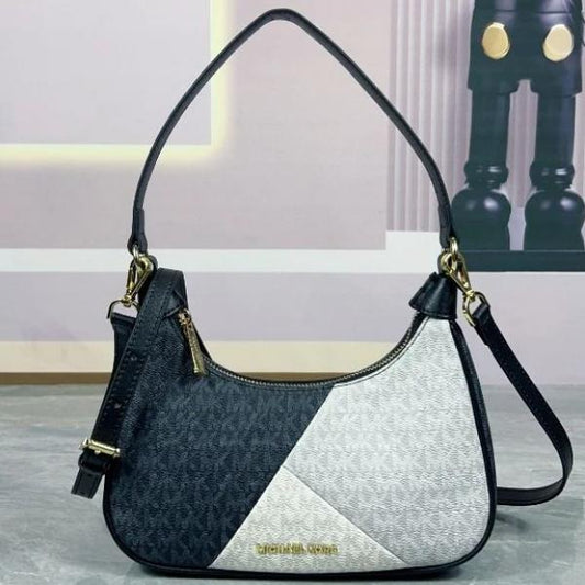 Michael Kors Cora Mini Zip Pouchette Dual Color Signature OG Box Dust Cover & Carry Bag 100822-1 Black