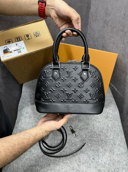 Louis_Vuitton_Alma_BB_Handbag_Black_Leather_All-Over_Embossed_With_OG_Double_Box_Dust_Cover_Black_22783_Shell_Black