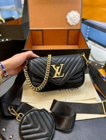 Louis vuitton lv wave multi pochette with og magnetic box 5764