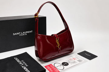 Ysl CB Hobo Patent Leather Shoulder Bag Non Zip Model With Original Box & CarryBag