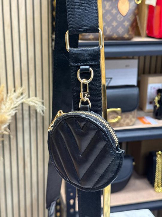 Louis Vuitton Wave Pochette Shoulder Bag With Box And Dust Bag (Black)