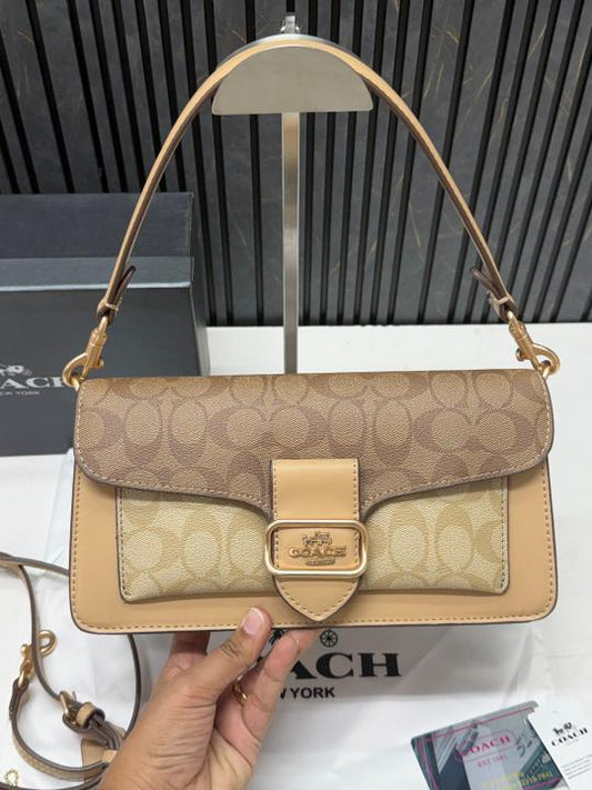 Coachh C-15 Apricot Monogram Morgan Crossbody Bag With Original Box Dustcover Card