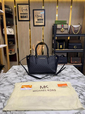 Michael Kors Laila Satchel Bag With Dust Bag (Black)