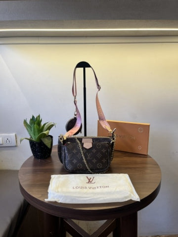 louis vuitton Lv multi pochette with Og wodden box